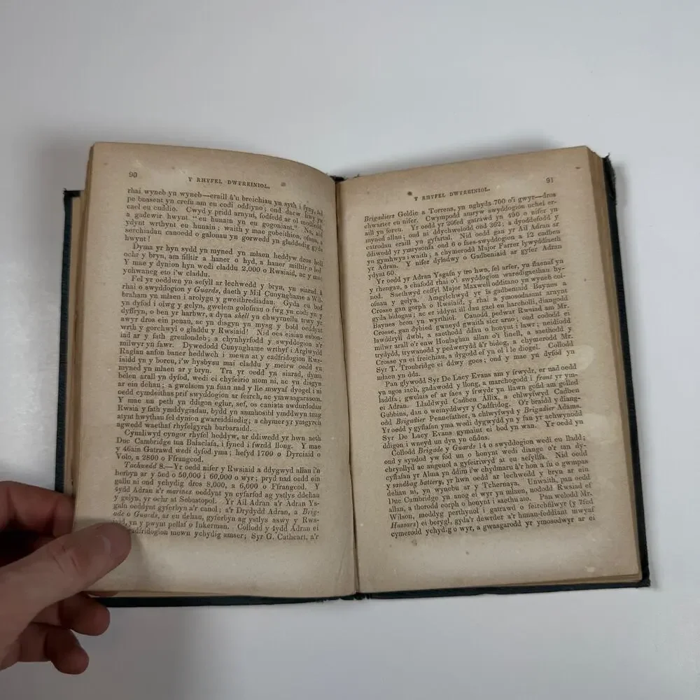 History of the War in the East By J Roberts 1856 Antique book Welsh Language